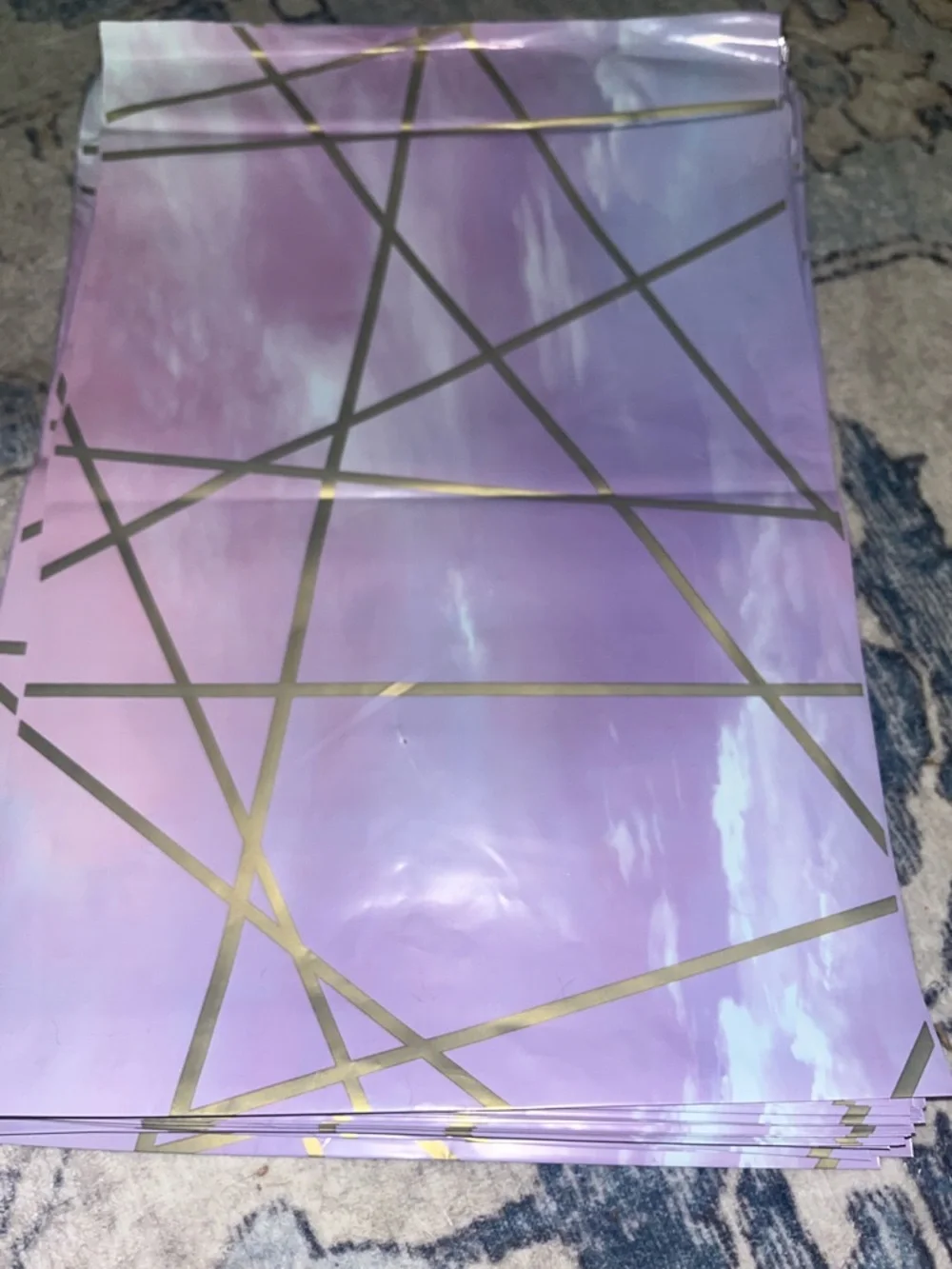 Purple Geometric Polymailers